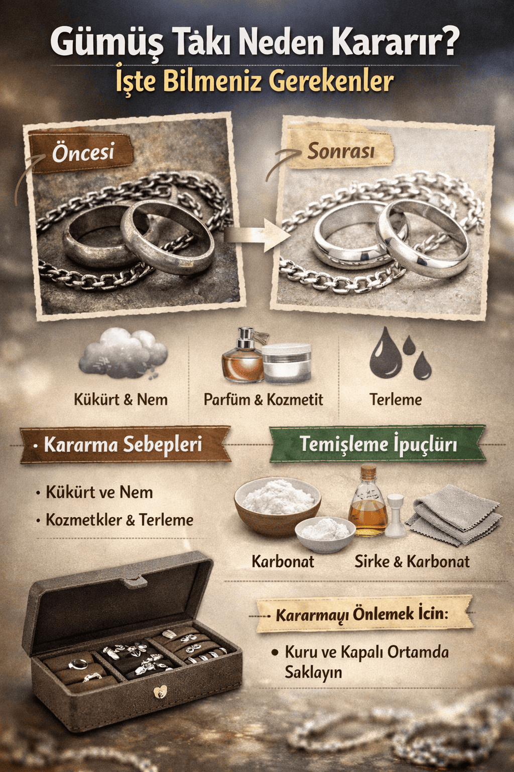 Gümüş Takı Neden Kararır? İşte Bilmeniz Gerekenler